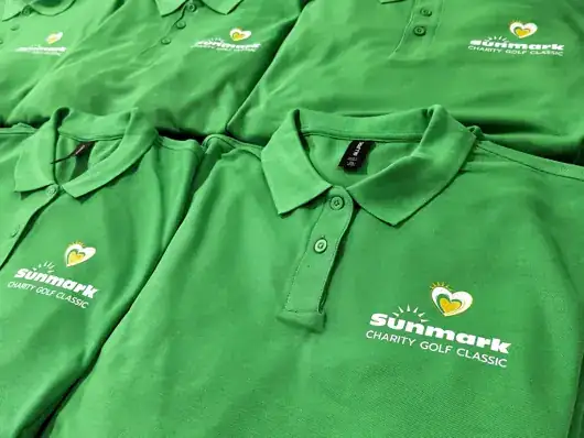 Green Sunmark Charity Golf Classic polos